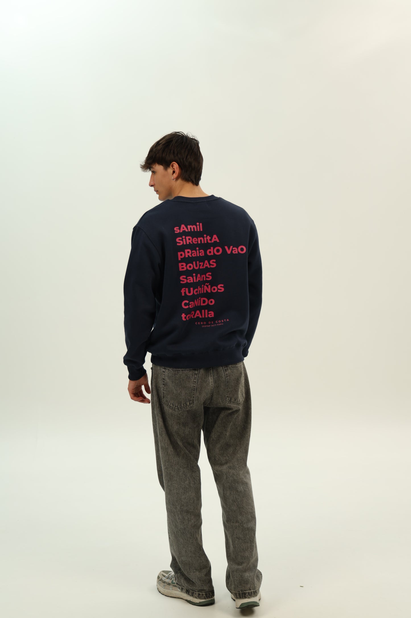 NAVY/FUCHSIA "VIGO" STAR SWEATSHIRT