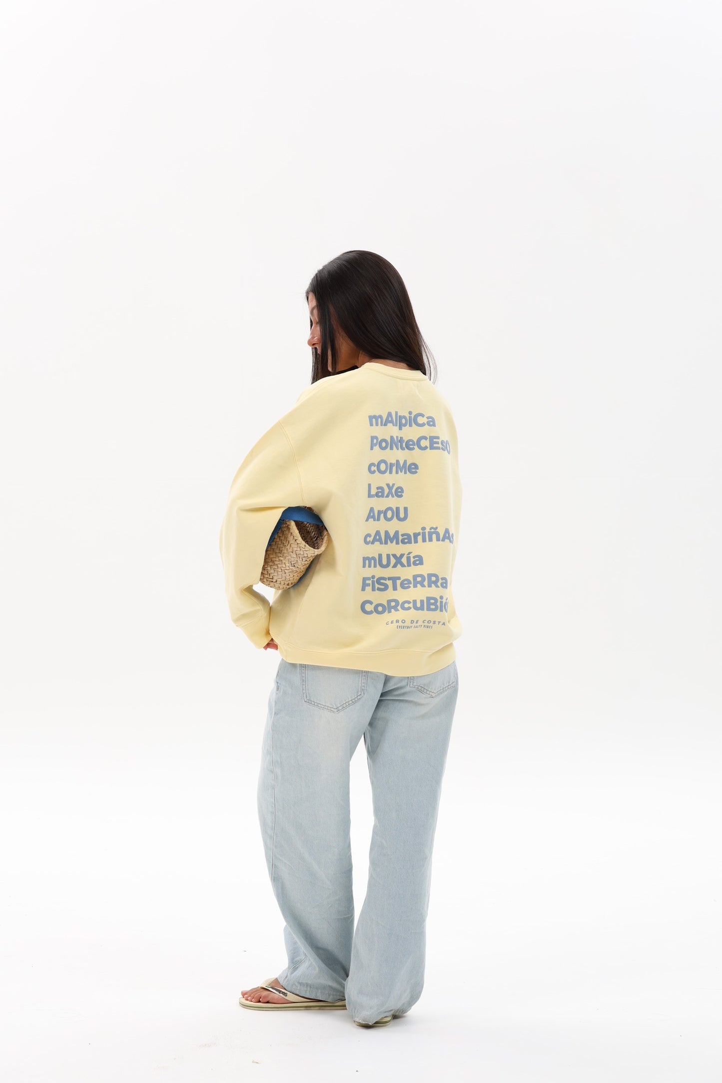 SUDADERA MANTEQUILLA/AZUL "OS FAROS"