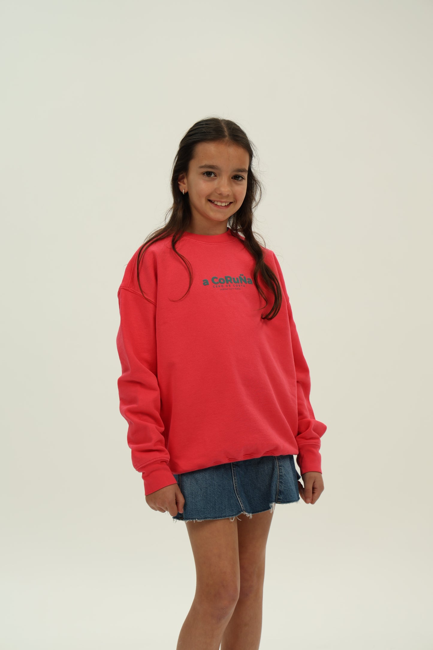 SUDADERA FRESA/AZUL "A CORUÑA"