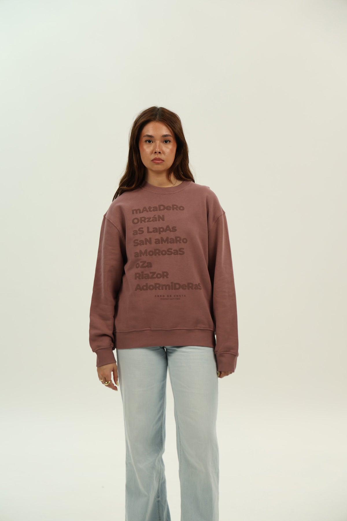 PINK/MAROON SWEATSHIRT "A CORUÑA"