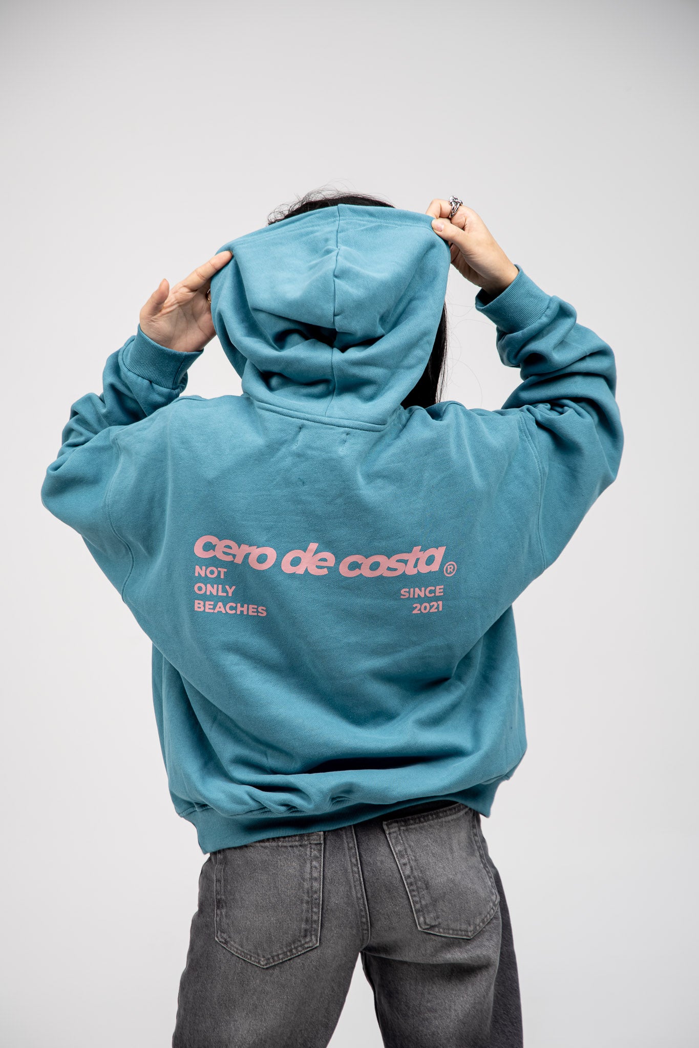 BLUE/MARINO "NOT ONLY BEACH" HOODIE