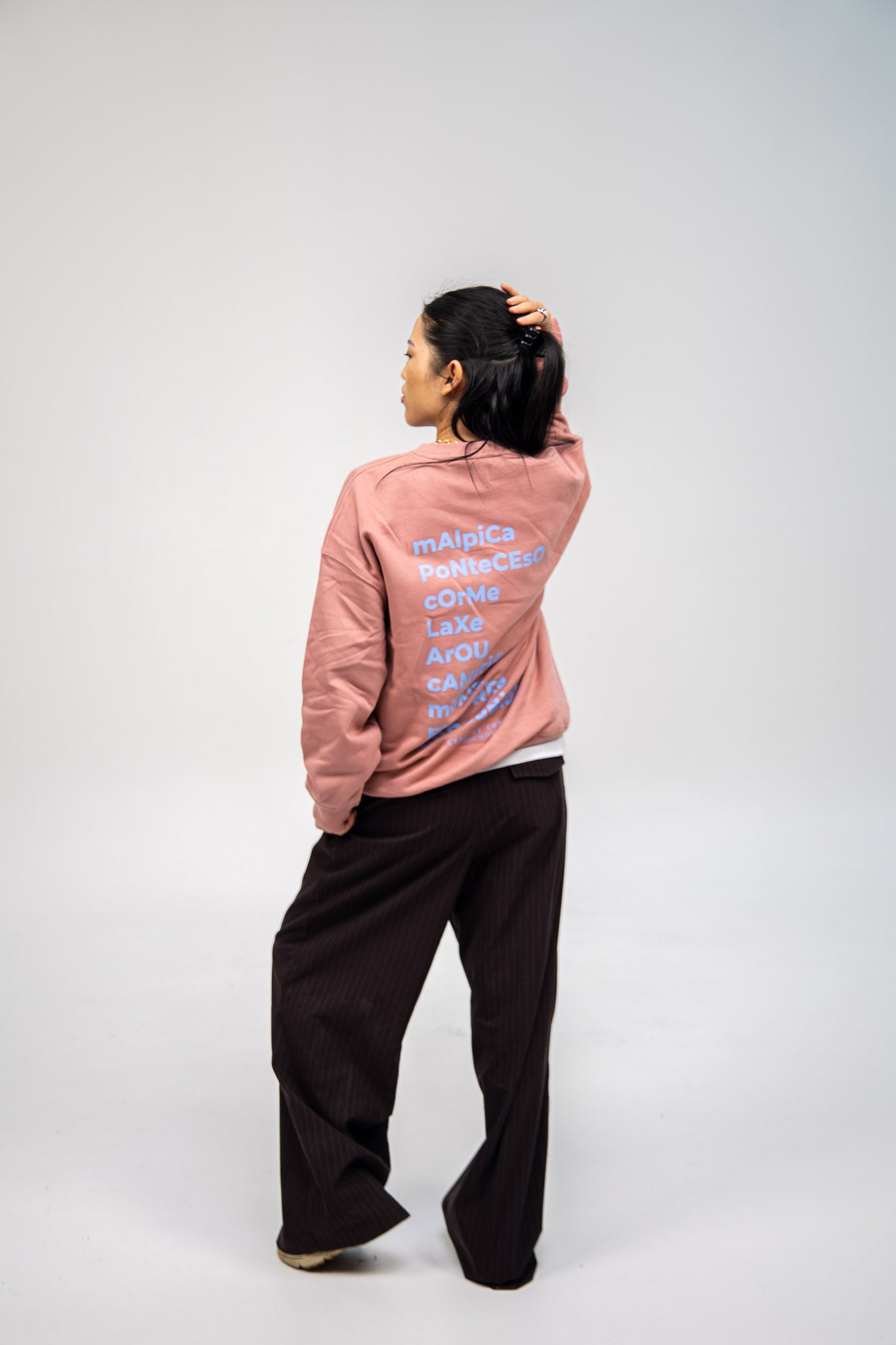 PINK/BLUE SWEATSHIRT "OS FAROS"