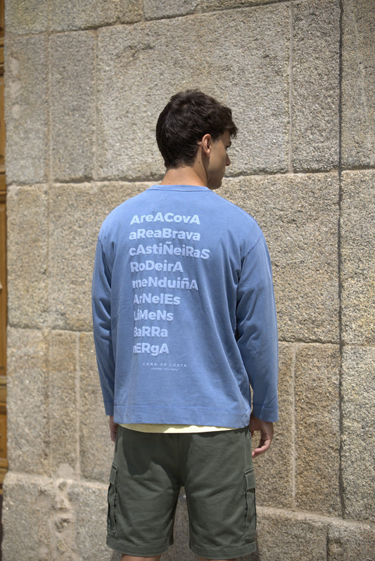 BLUE/LIGHT BLUE "PLAYAS RAZO" STRIPED T-SHIRT