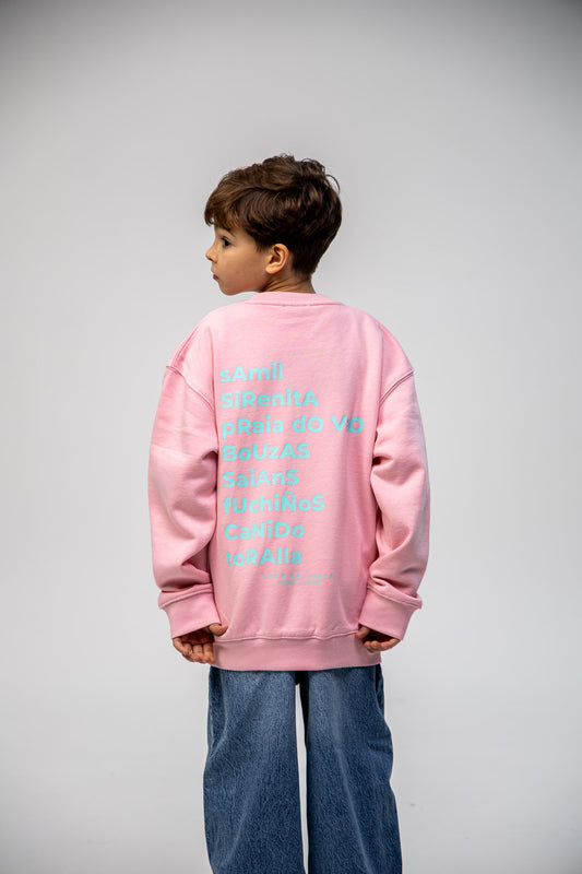 SUDADERA ROSA/VERDE-AGUA "VIGO" ESTRELLA KIDS
