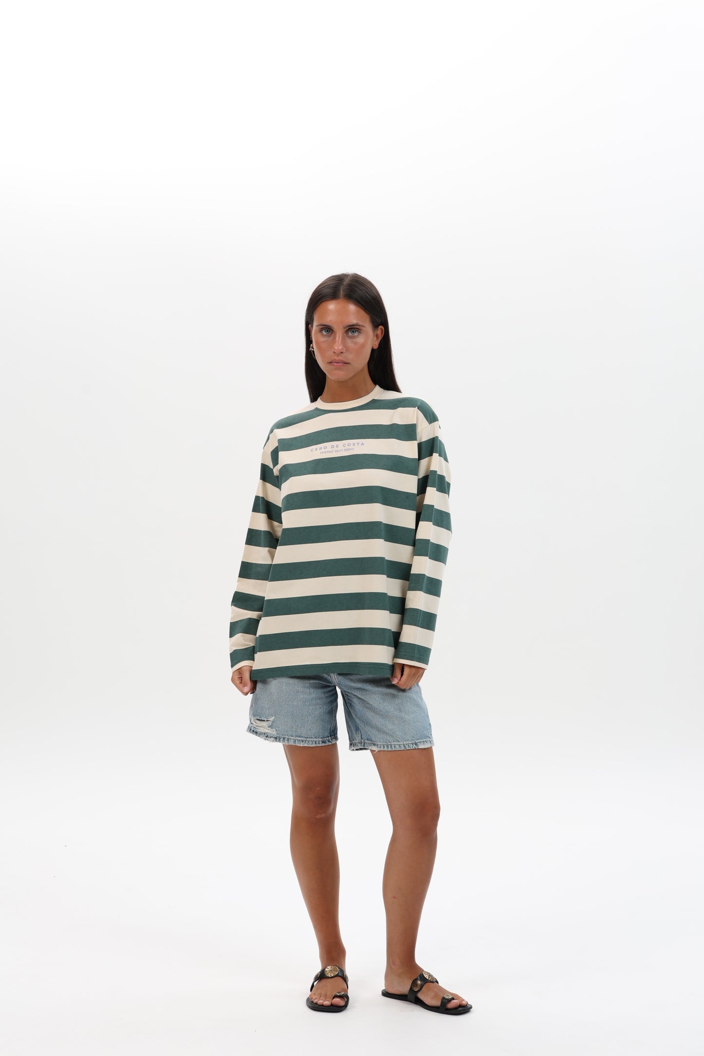 BLUE/LIGHT BLUE "PLAYAS RAZO" STRIPED T-SHIRT