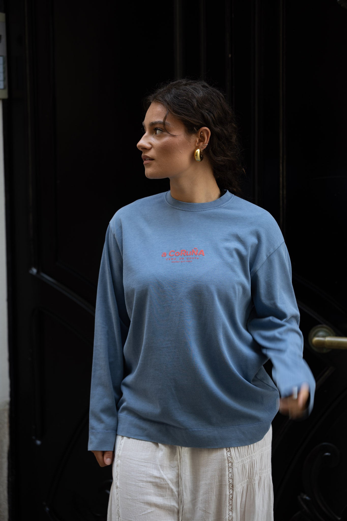 BLUE/LIGHT BLUE "PLAYAS RAZO" STRIPED T-SHIRT