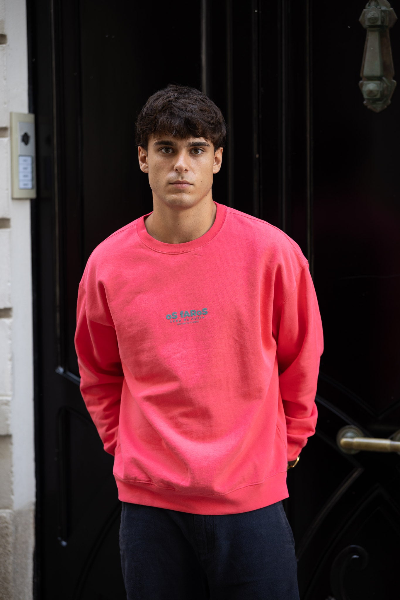 SUDADERA FRESA/VERDE "OS FAROS"