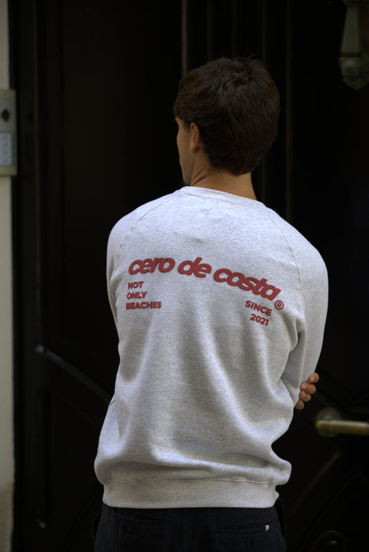 SUDADERA GRIS/ROJO "NOT ONLY" LOGO