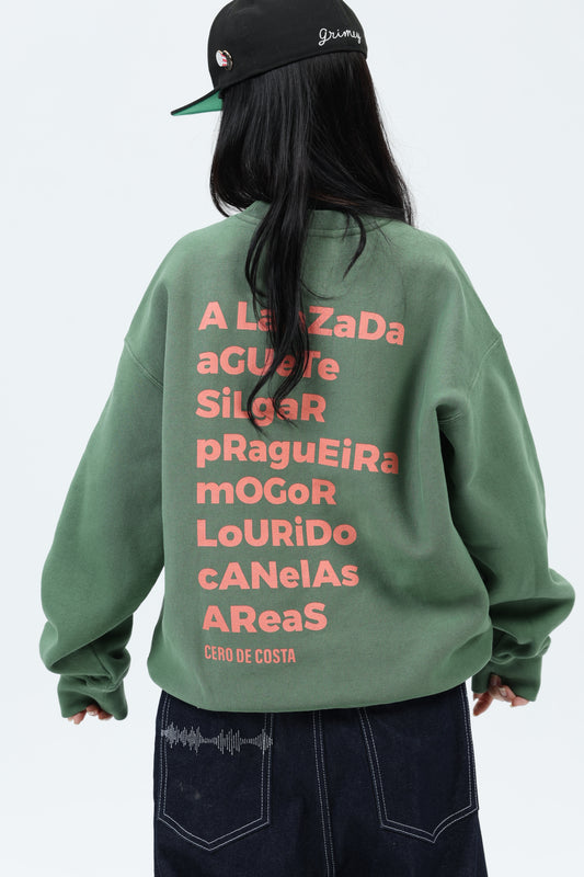 SUDADERA VERDE/ROSA "PONTEVEDRA"