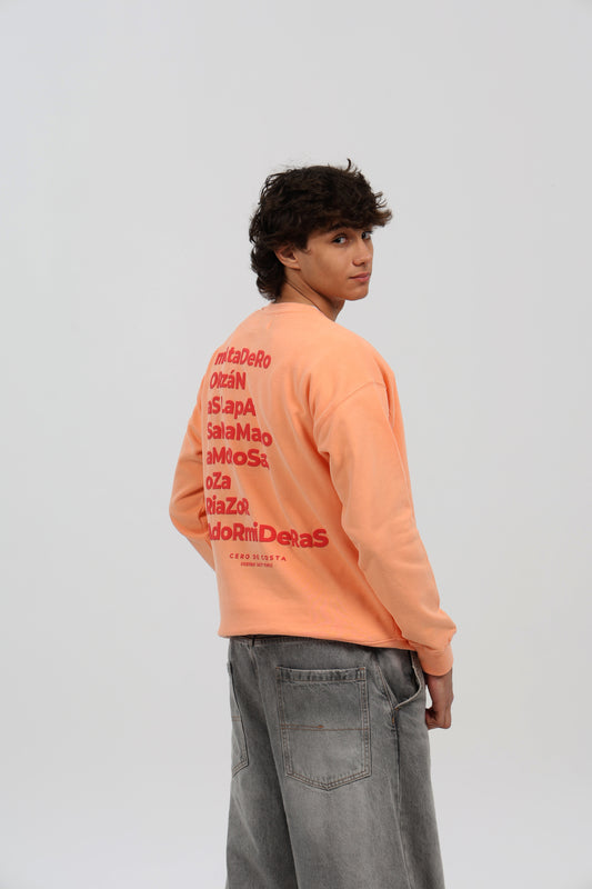 SUDADERA MELOCOTÓN/ROJO "A CORUÑA"