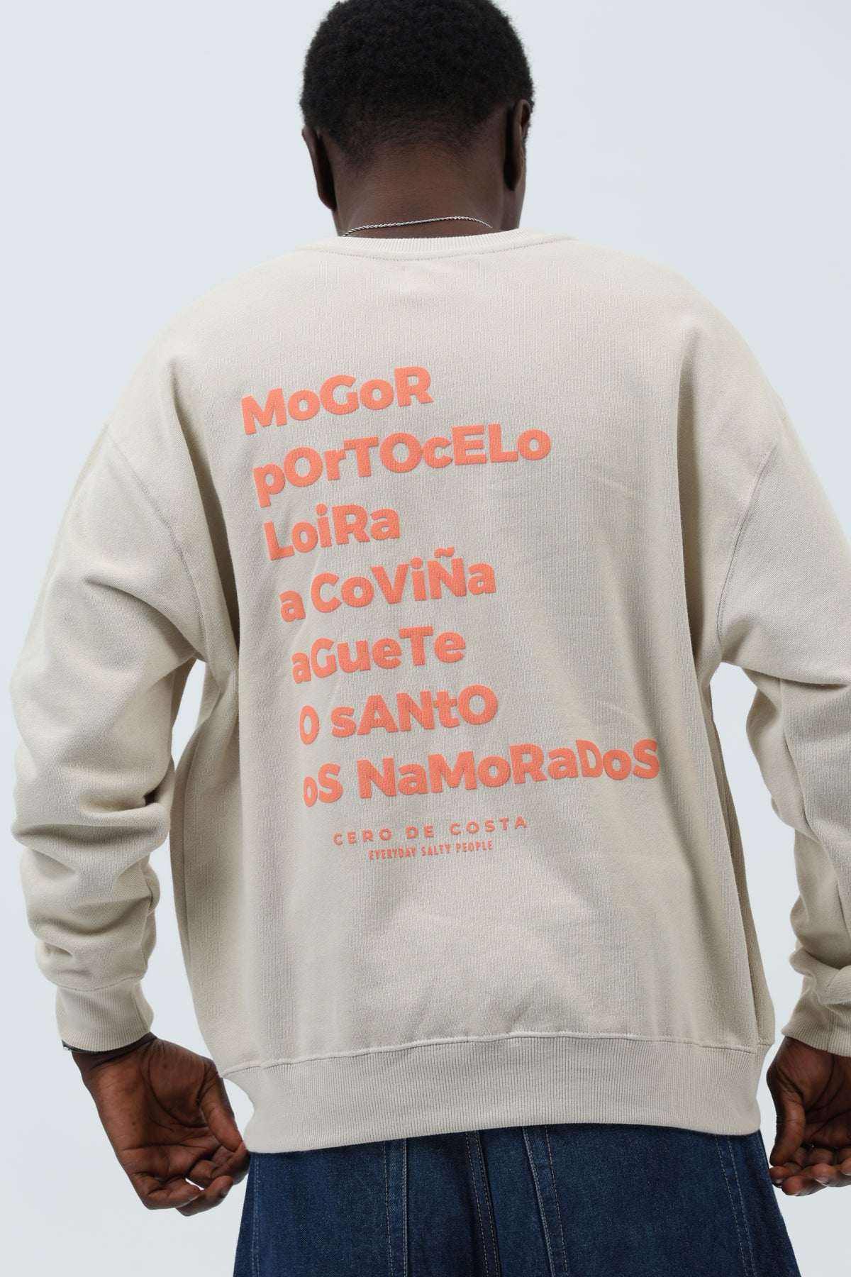 SUDADERA CREMA/CORAL "MARÍN" – foto 6