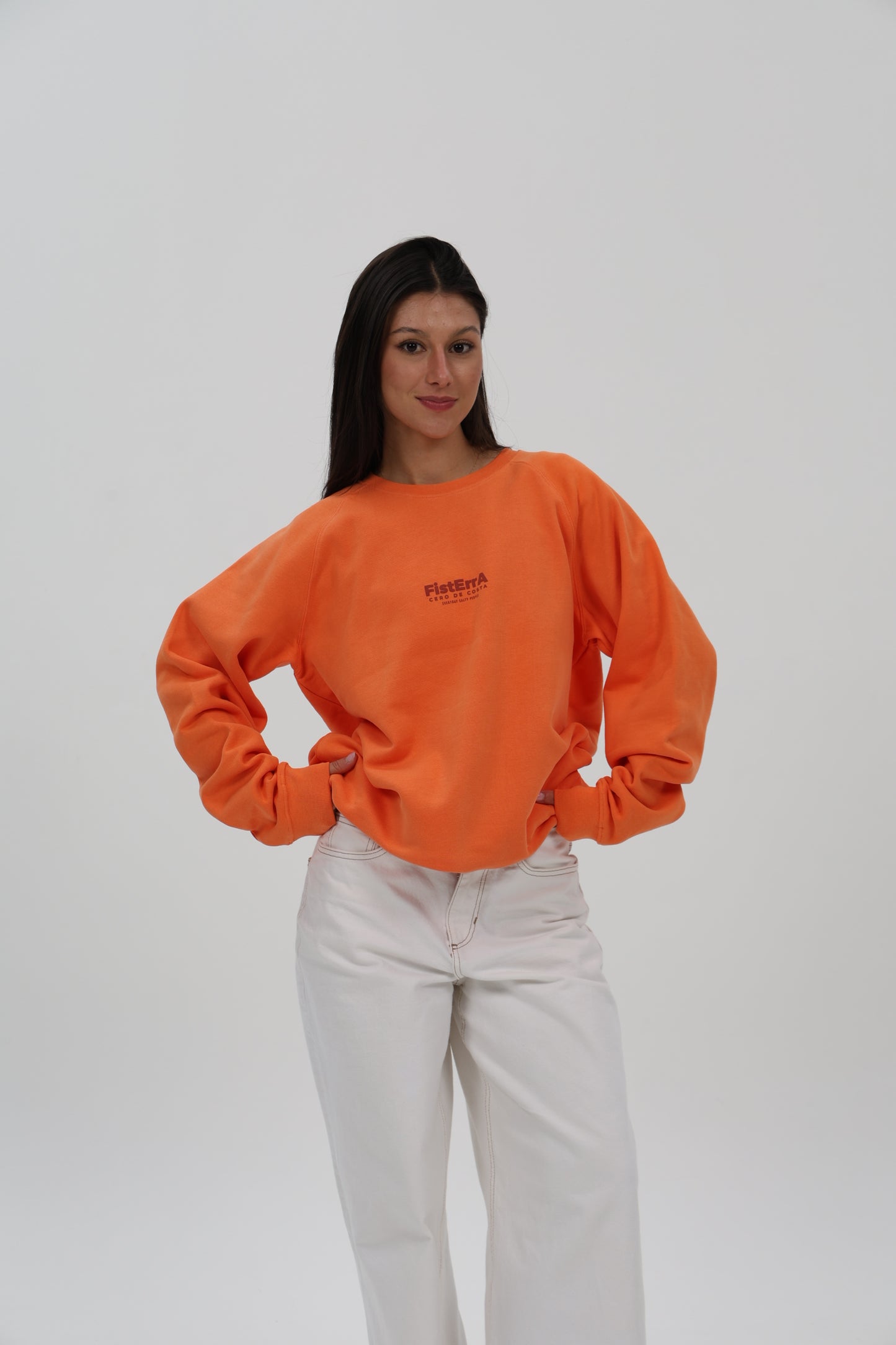 SUDADERA CORAL/ROJO "FISTERRA"