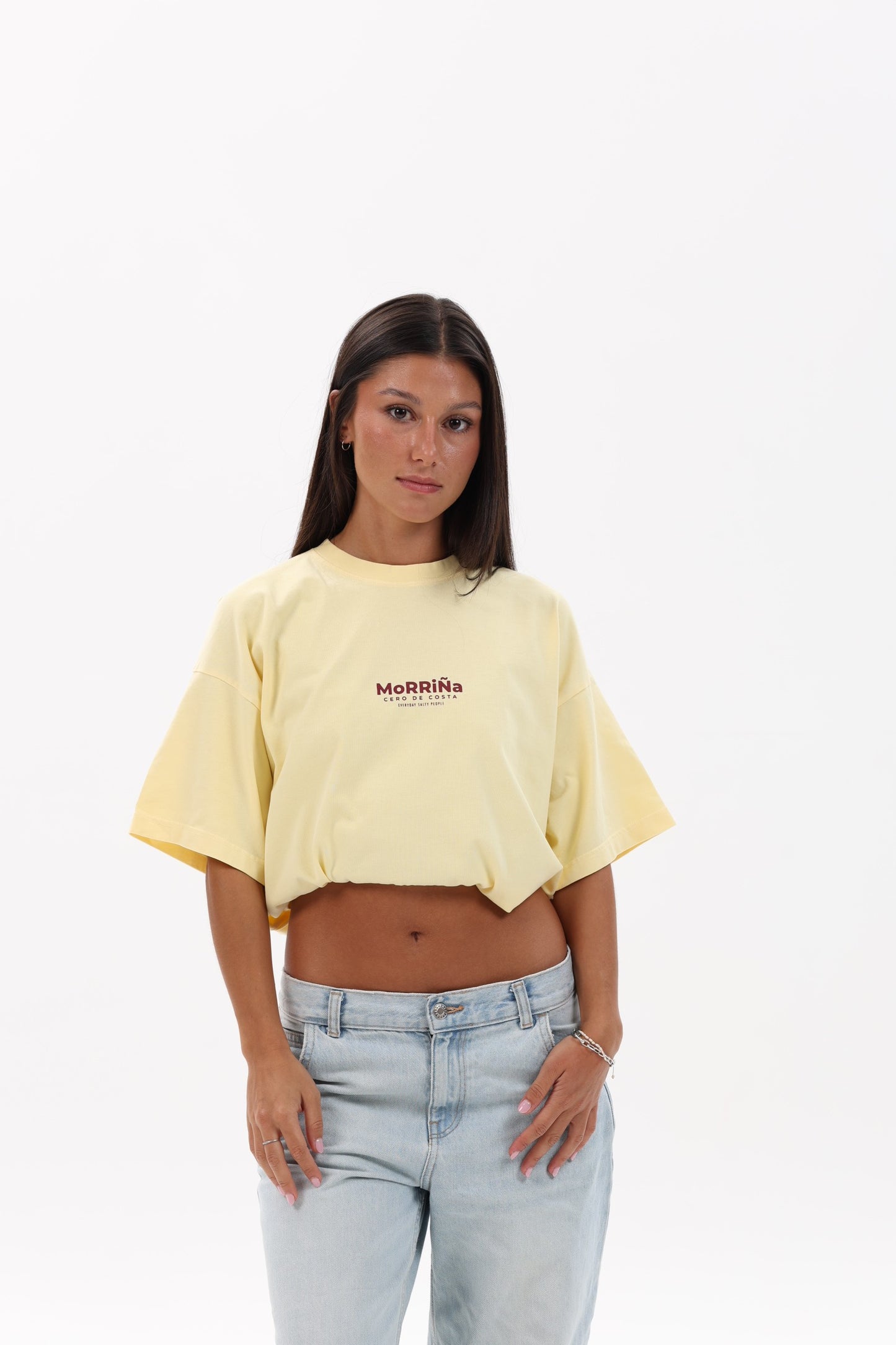 CAMISETA MANTEQUILLA/GRANATE "MORRIÑA"
