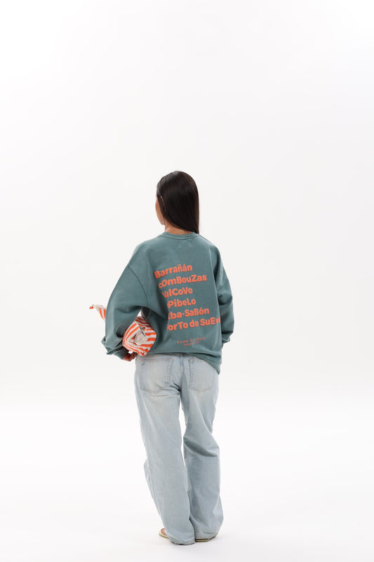 SUDADERA VERDE/ROSA "ARTEIXO"