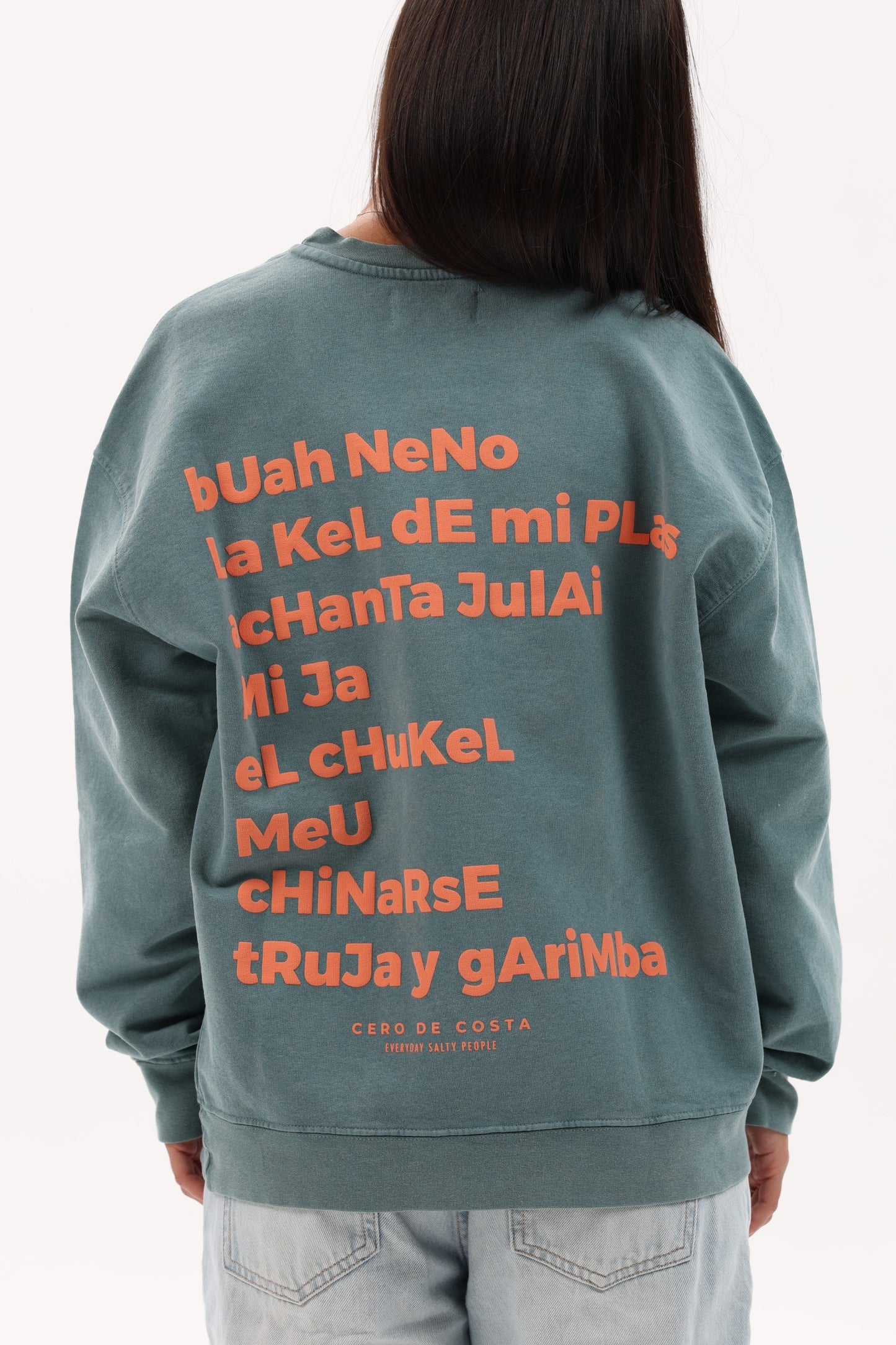 SUDADERA VERDE/ROSA "KORU CITY"