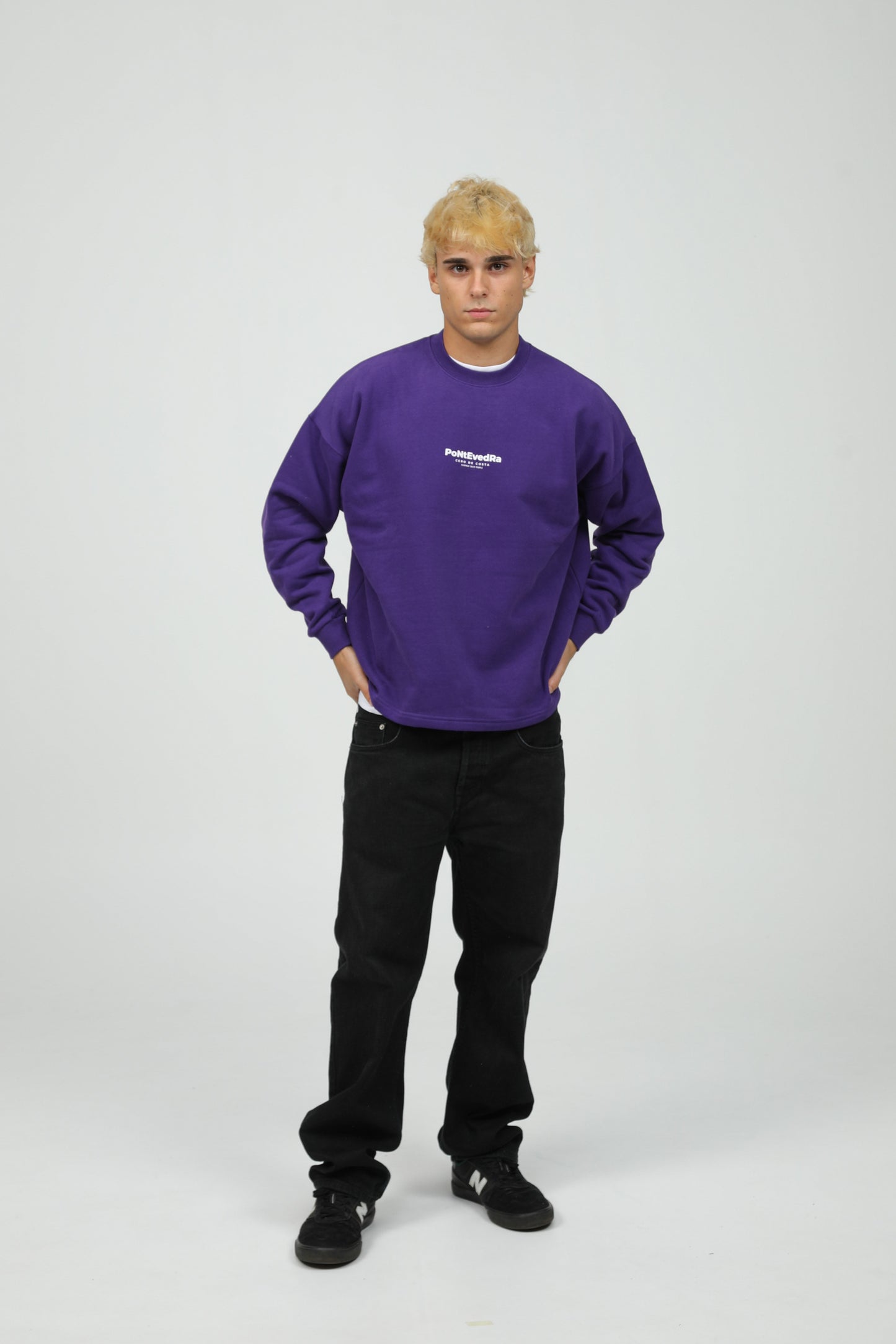 PURPLE/WHITE SWEATSHIRT "PONTEVEDRA"