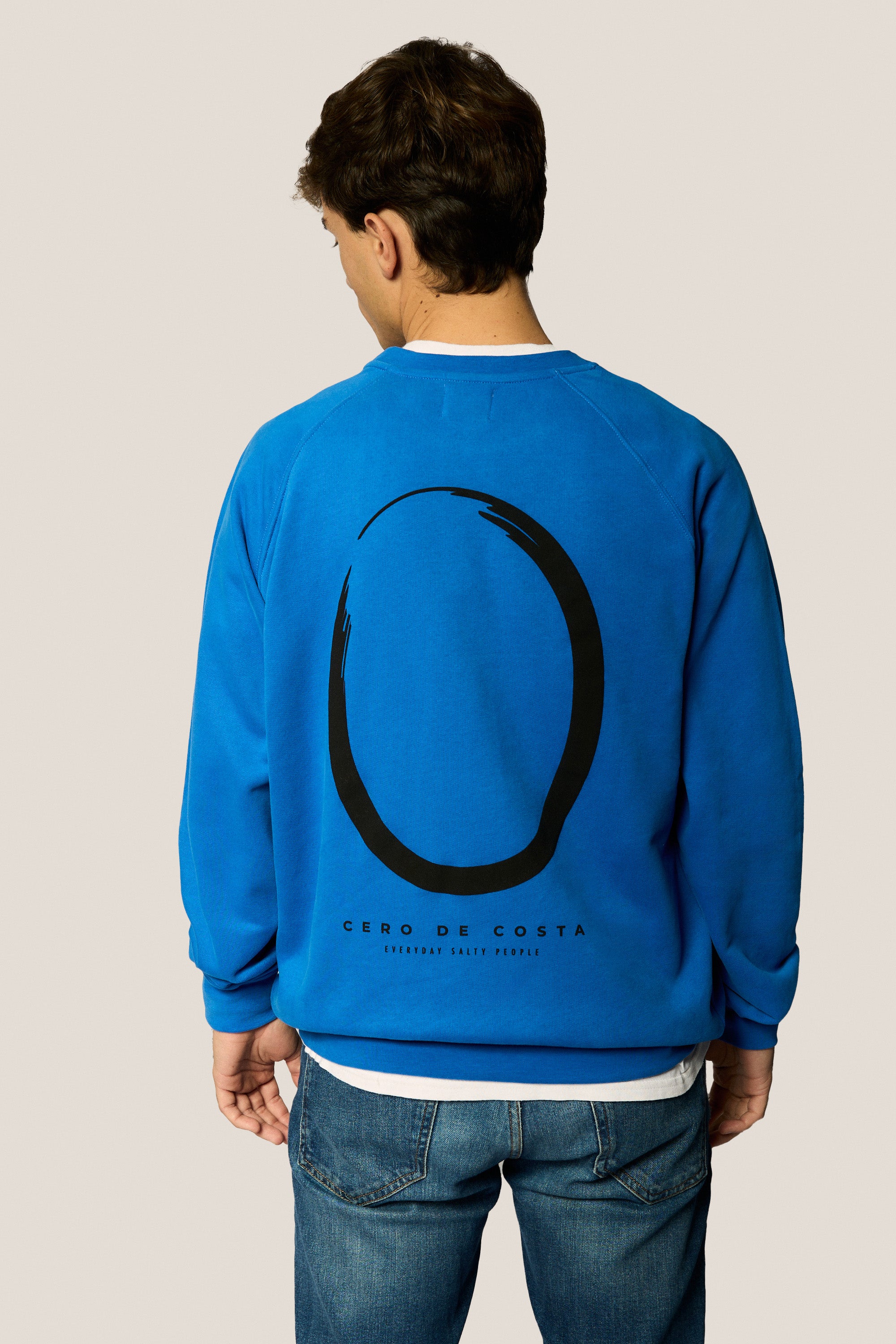 SUDADERA AZUL/NEGRO "LOGO CERO"