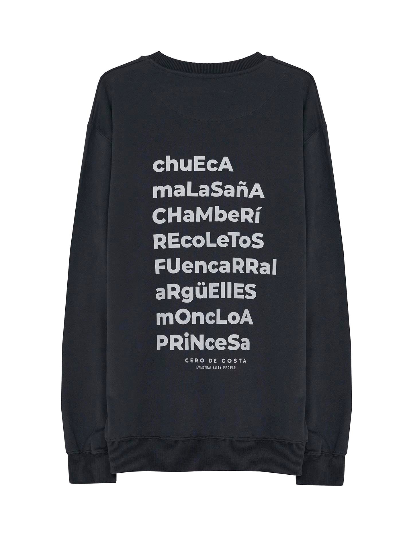 SUDADERA ANTRACITA/BLANCO "MADRID"