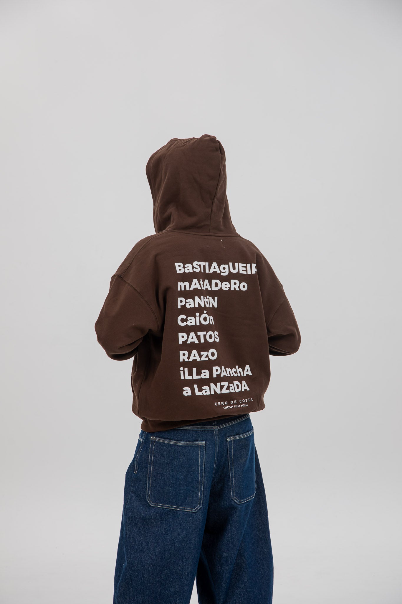 BROWN/BEIGE "SURF BEACHES" ZIP-UP HOODIE