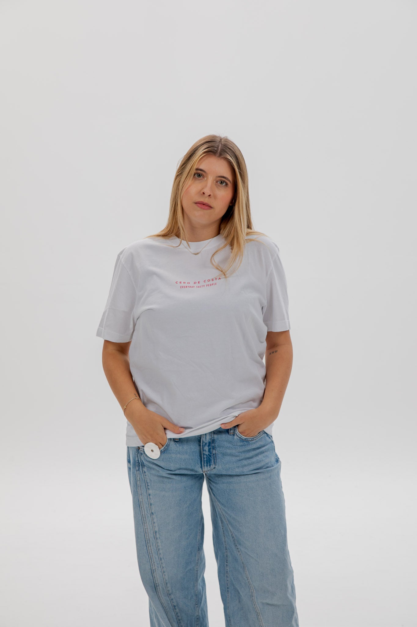 WHITE/PINK "VIGO" T-SHIRT