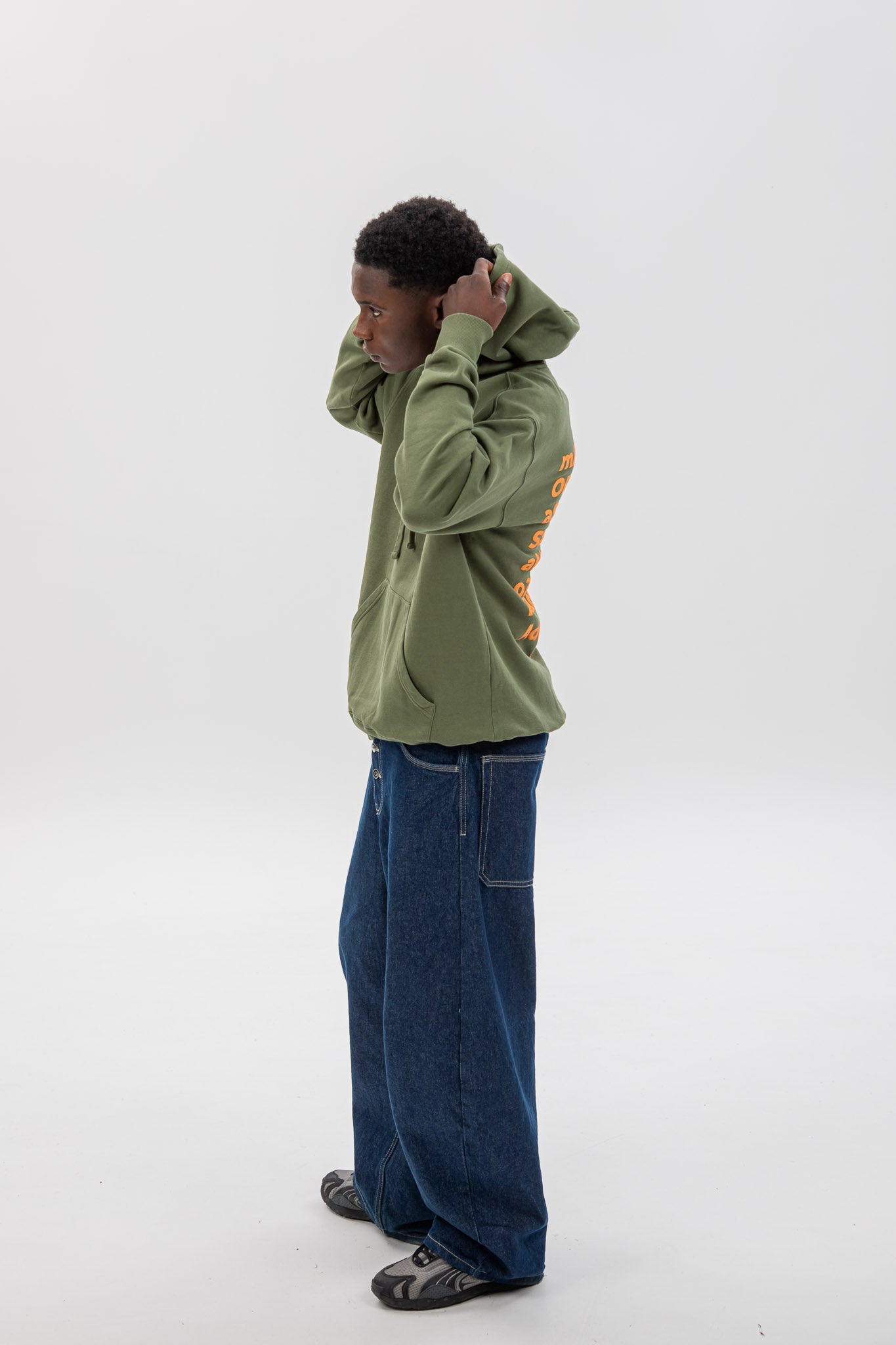 GREEN/ORANGE "A CORUÑA" HOODIE