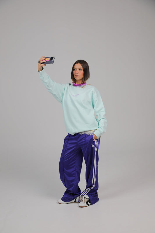 AQUA/LILAC SWEATSHIRT "THE LIGHTHOUSES"