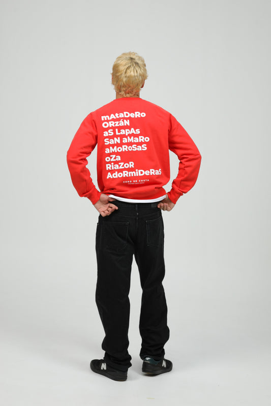 RED/WHITE SWEATSHIRT "LA CORUÑA"