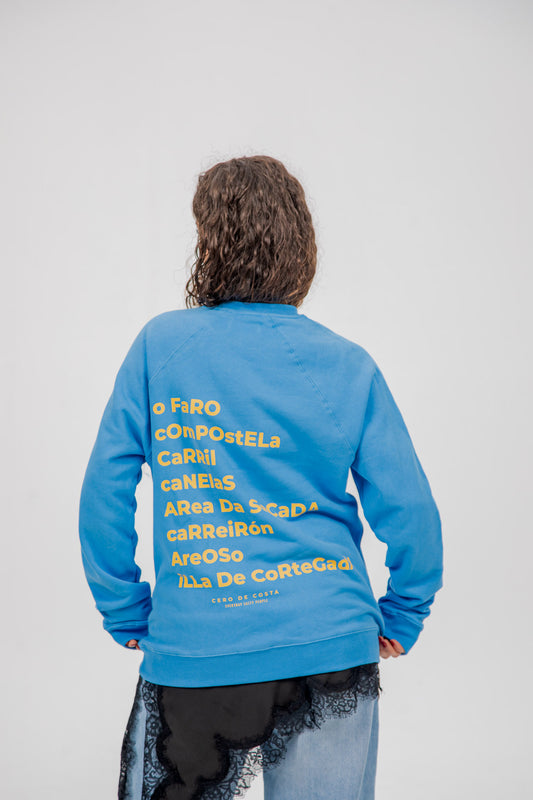 SUDADERA AZUL-TIZA/AMARILLO "VILAGARCÍA"