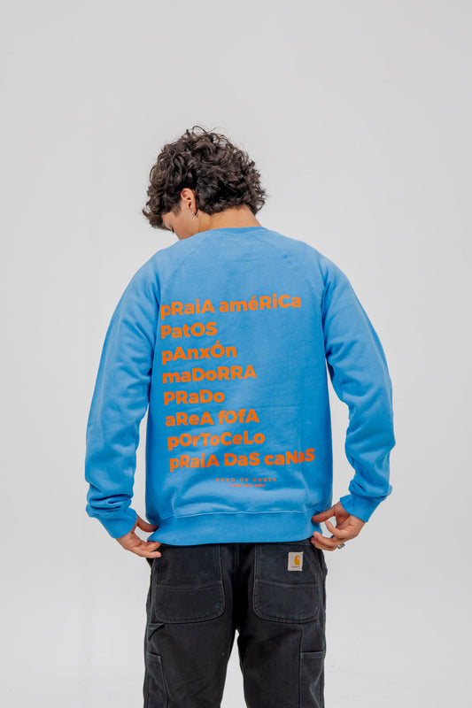 BLUE-CHALK/ORANGE "PANXÓN" SWEATSHIRT