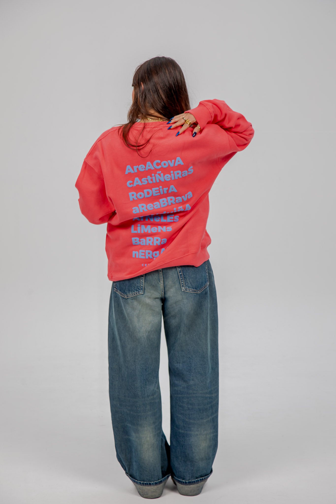 FUCHSIA/LIGHT BLUE "MORRAZO" STAR SWEATSHIRT