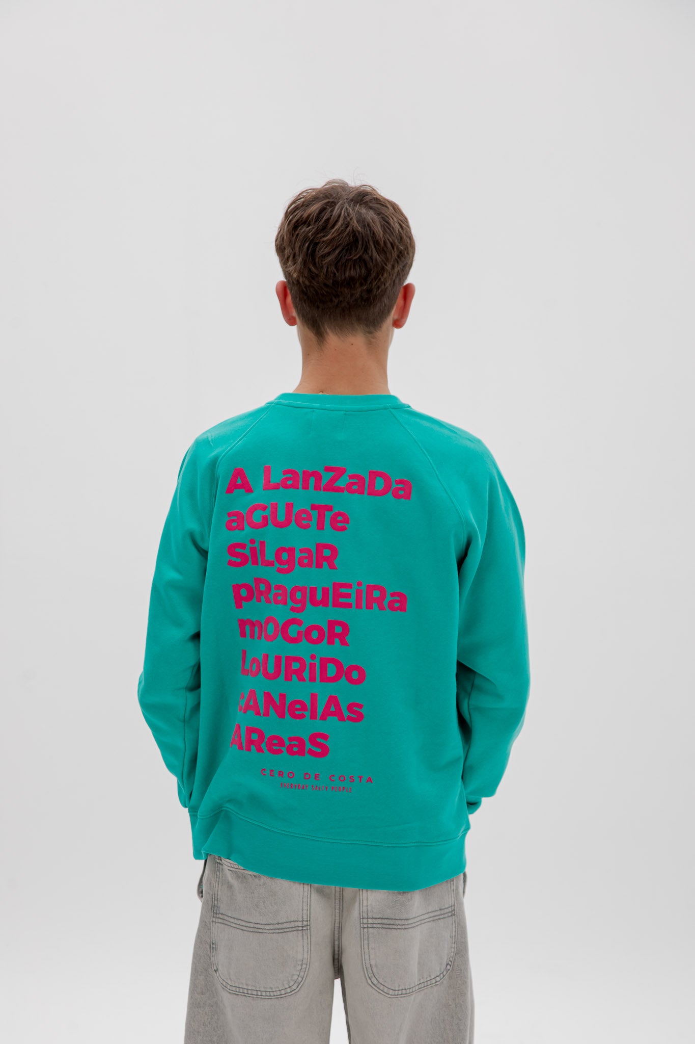 GREEN/FUCHSIA "PONTEVEDRA" SWEATSHIRT