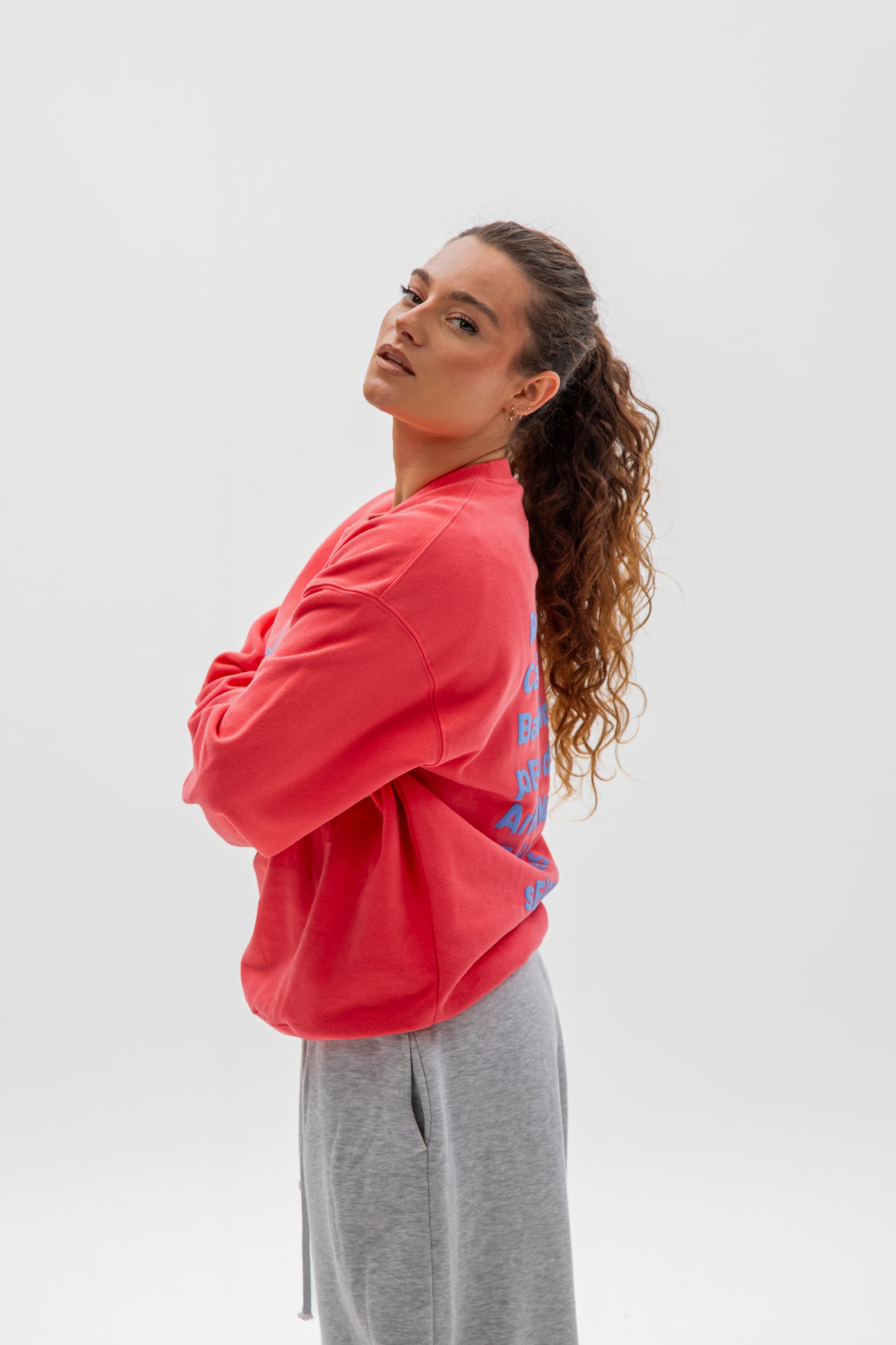 FUCHSIA/BLUE "PLAYAS RAZO" STAR SWEATSHIRT
