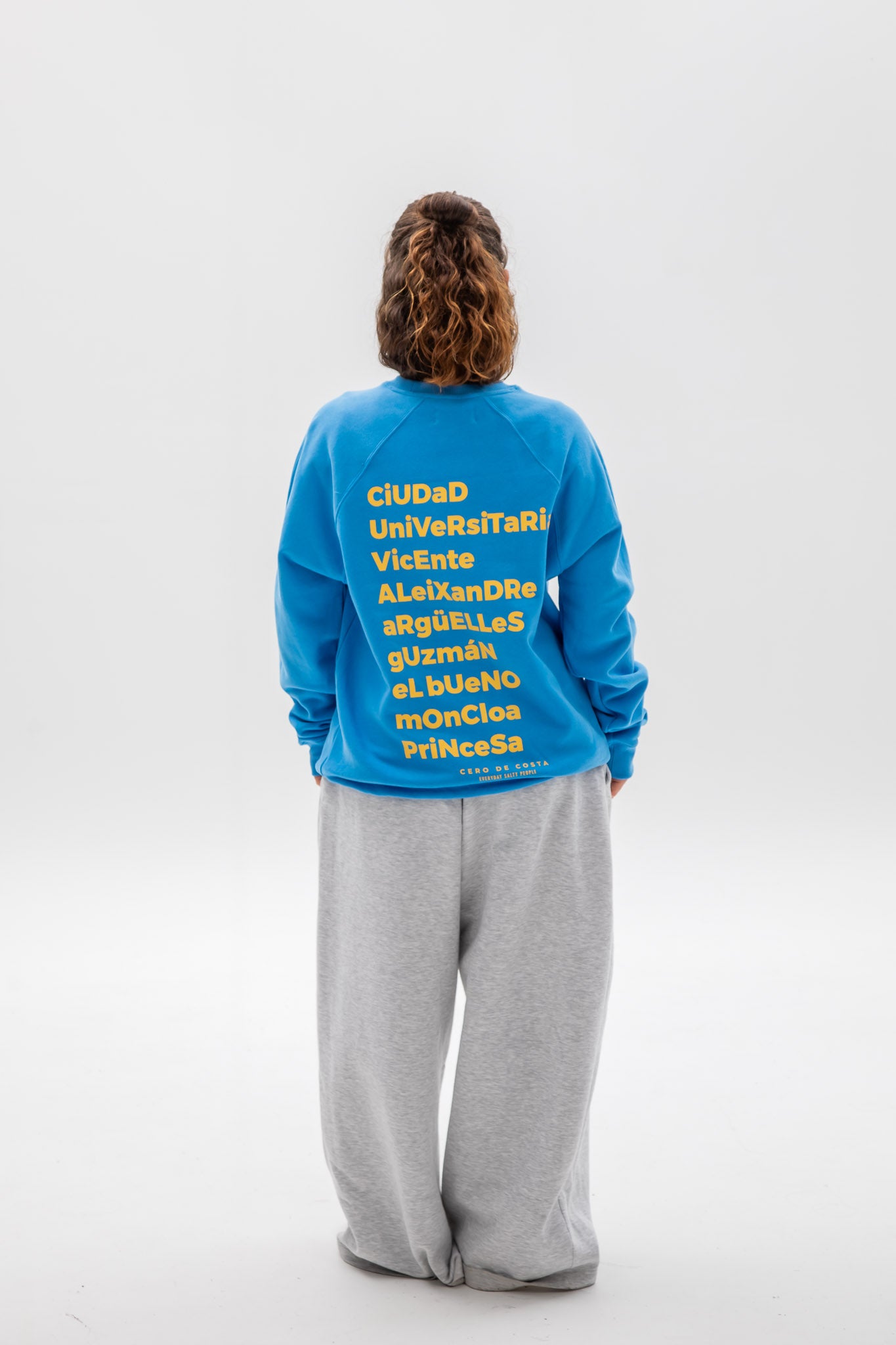 BLUE-CHALK/YELLOW "MADRID" SWEATSHIRT