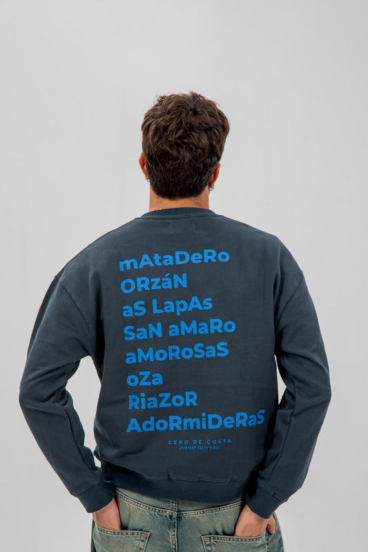 SUDADERA ANTRACITA/AZUL "LA CORUÑA"