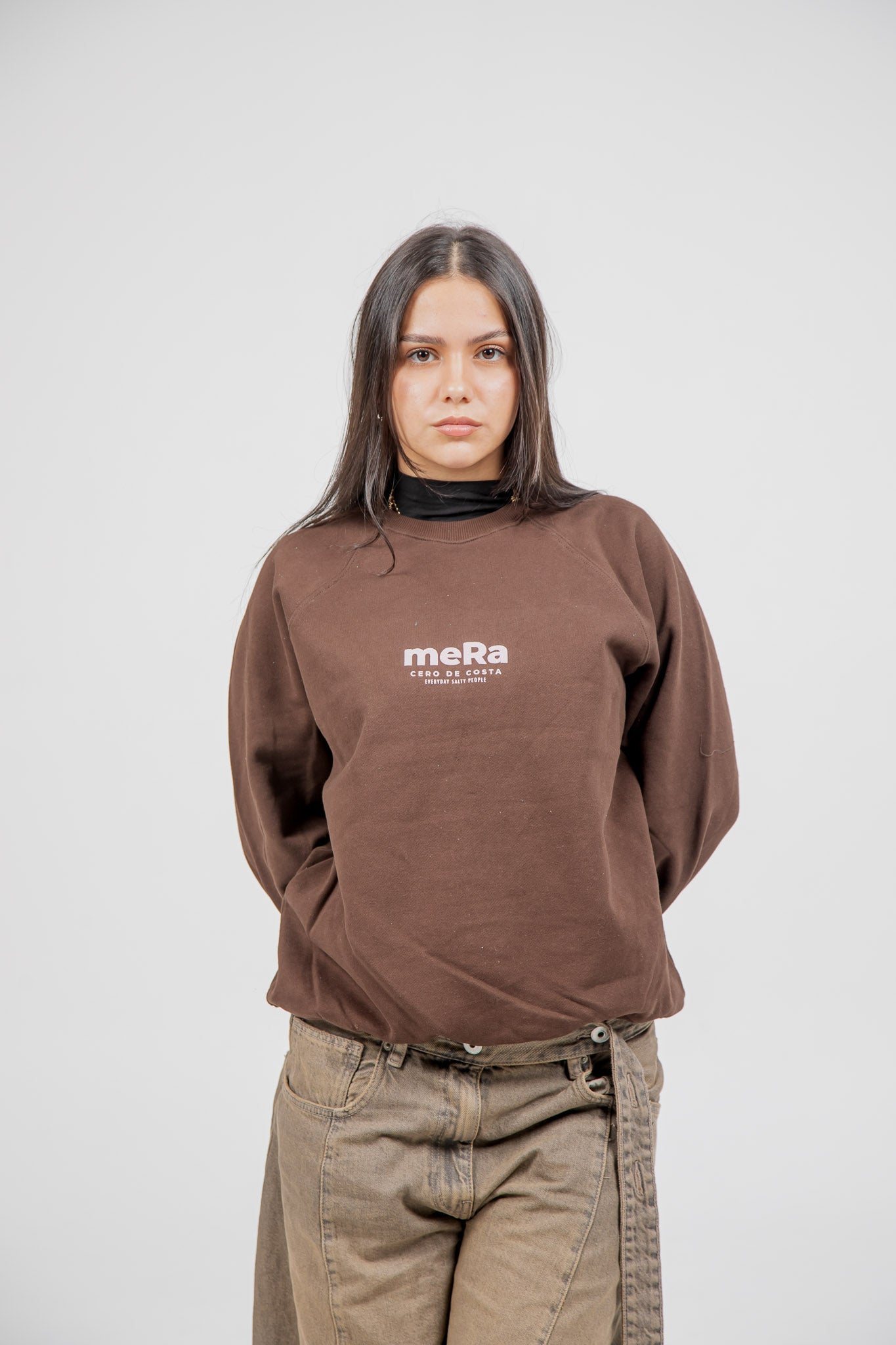 BROWN/PINK "MERA" SWEATSHIRT