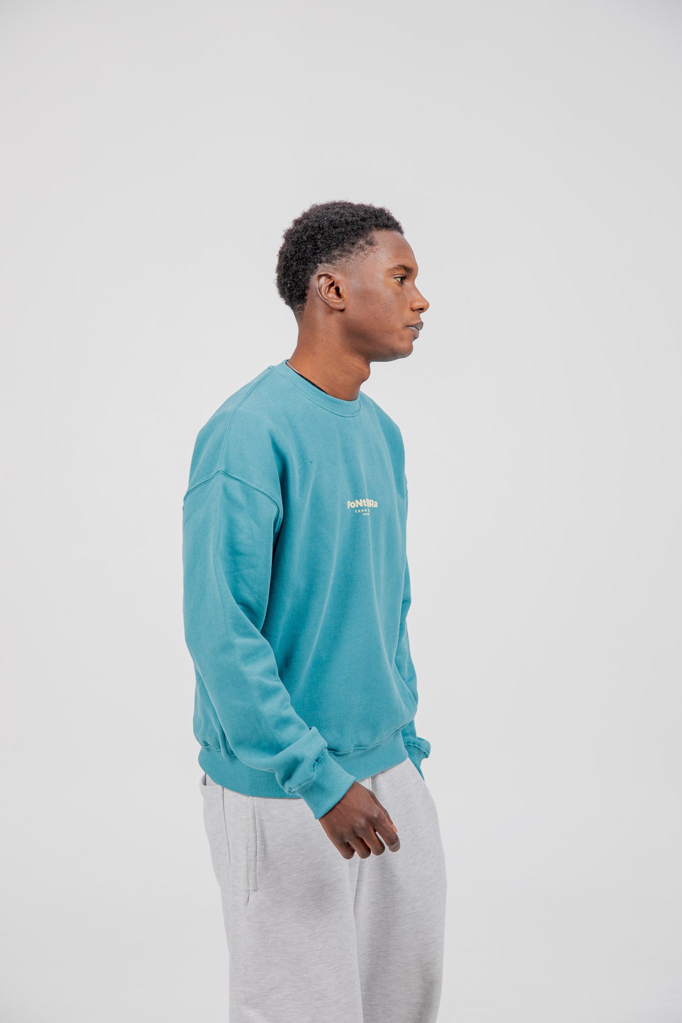 BLUE/BEIGE "PONTEVEDRA" SWEATSHIRT