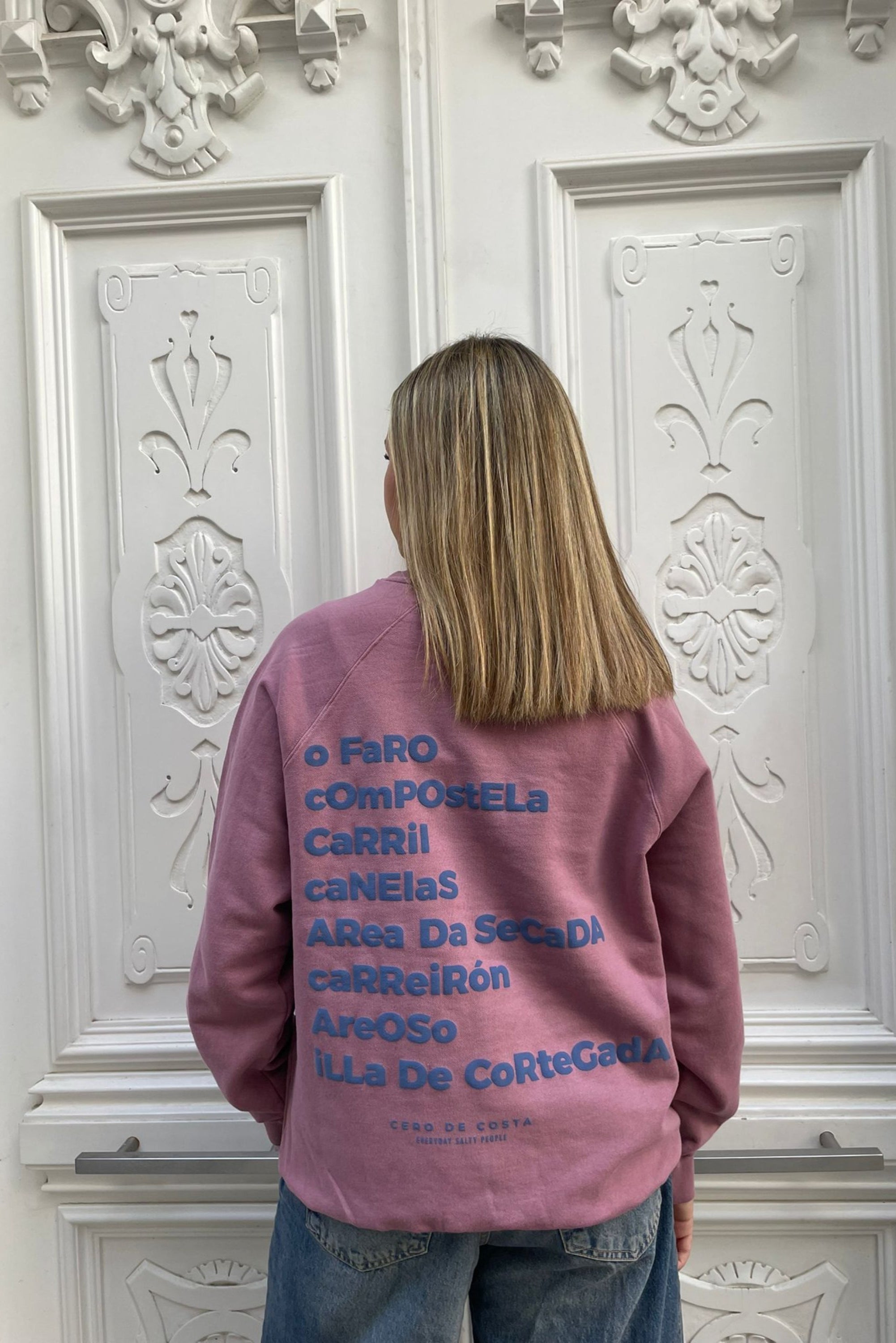 SUDADERA "VILAGARCIA" ROSA/AZUL