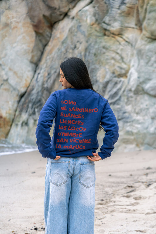 SUDADERA AZUL/ROJO "SANTANDER"