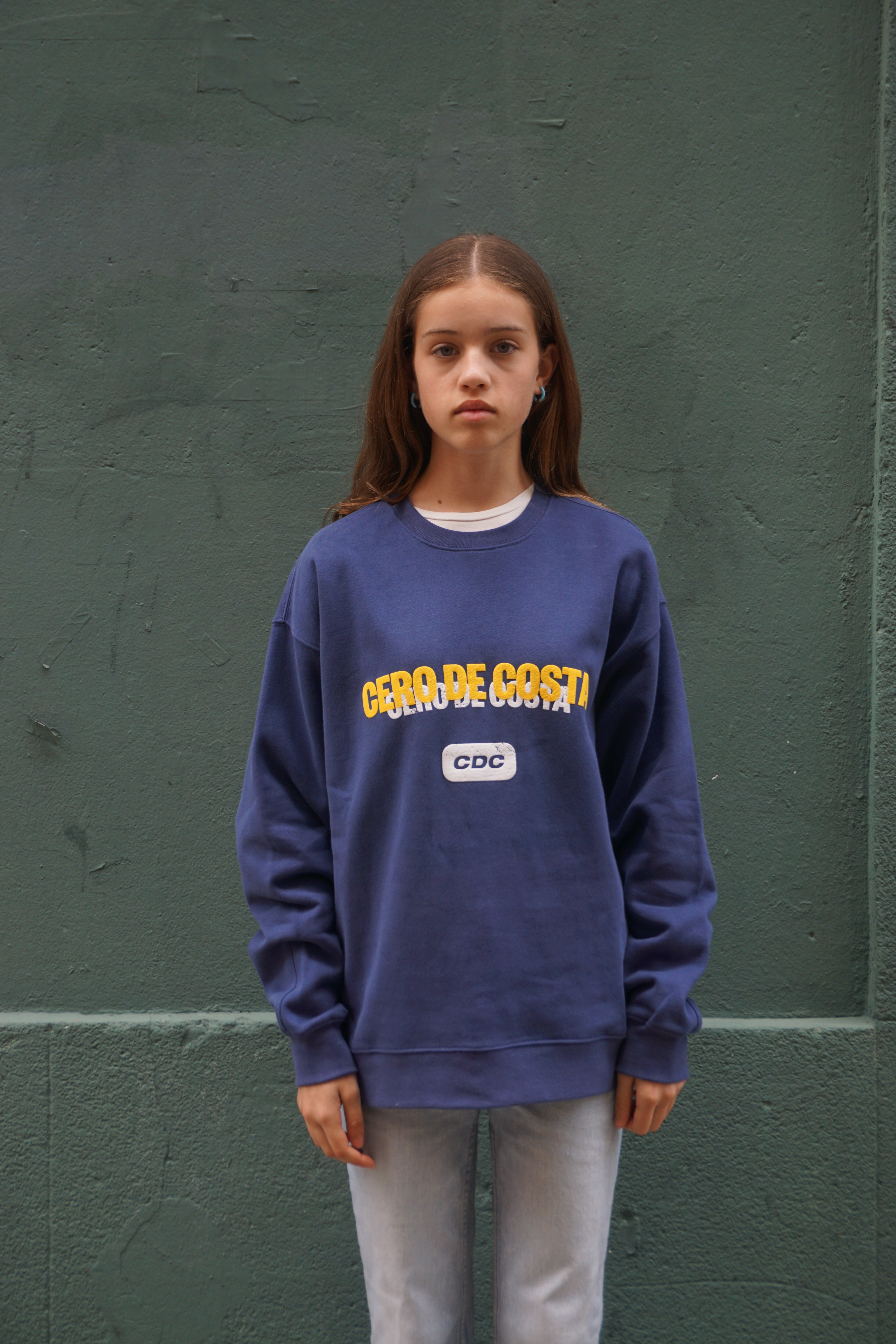 SUDADERA AZUL/AMARILLO "LA CORUÑA" PLAYAS CIUDAD
