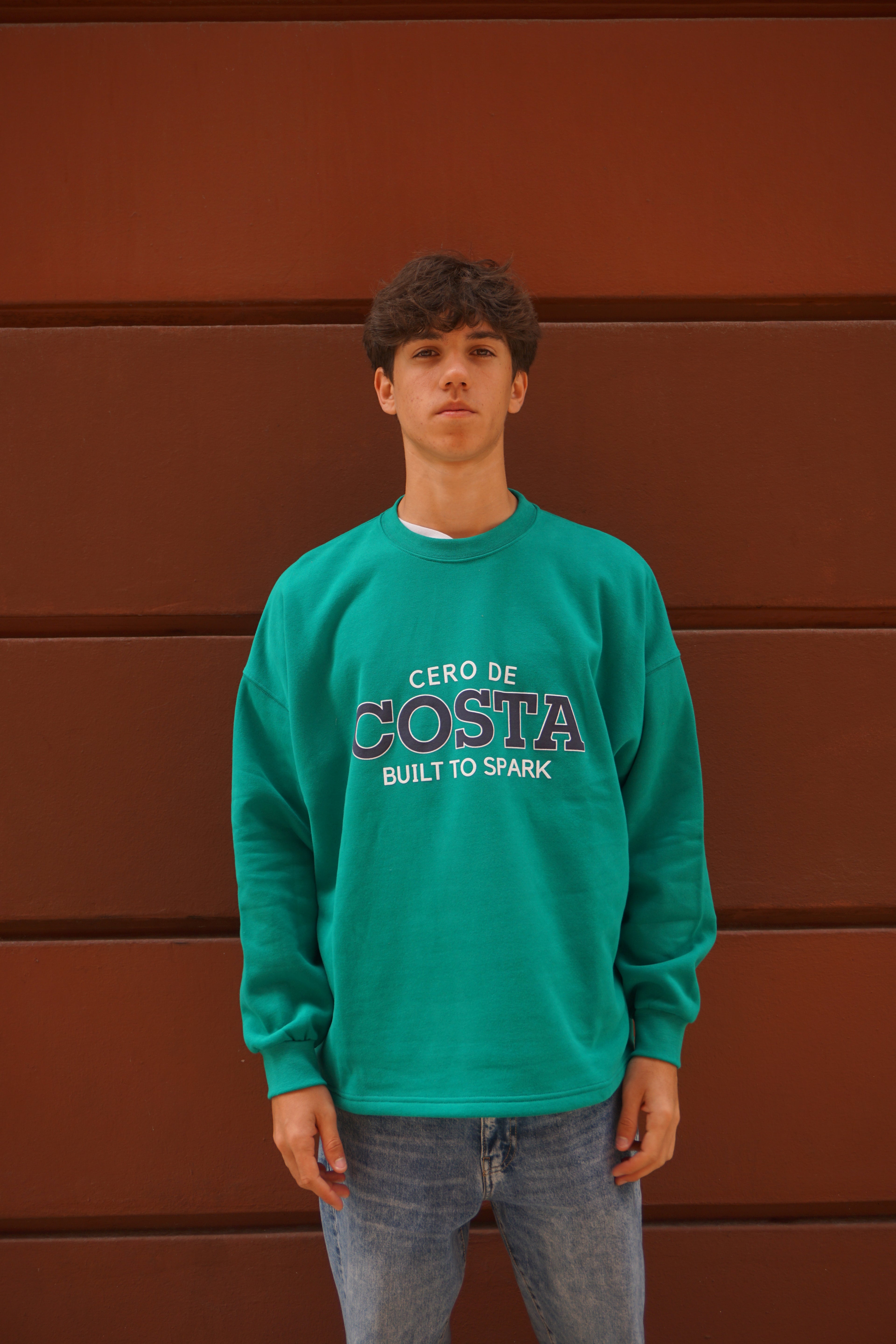 SUDADERA VERDE/CREMA "A CORUÑA" PLAYAS CIUDAD SIN CENEFA
