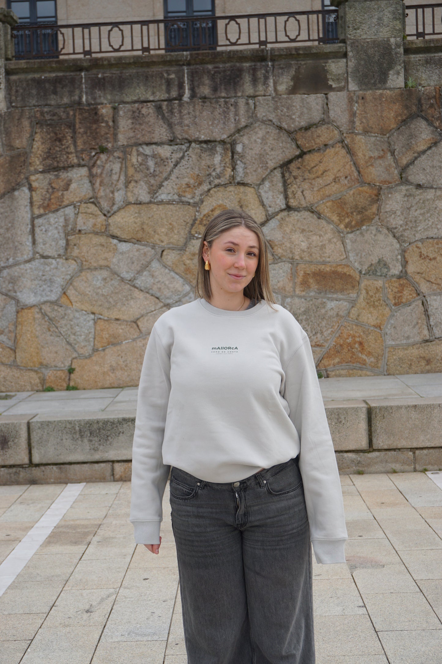 SAND/GREEN "MALLORCA" SWEATSHIRT