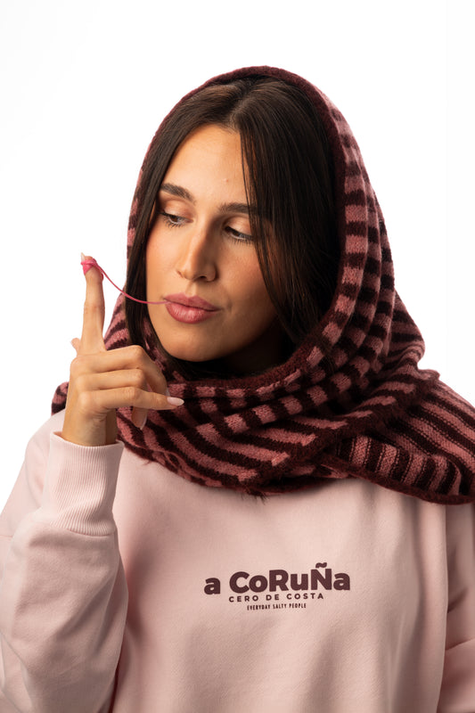 SUDADERA ROSA/BERENJENA "A CORUÑA" CORTA – foto 8