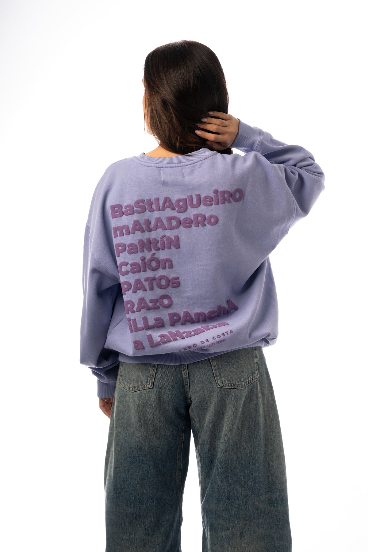 SUDADERA LILA-TIZA/MORADO "PLAYAS SURF"