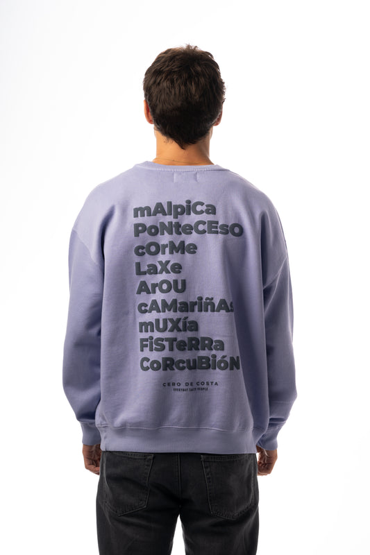 SUDADERA LILA-TIZA/AZUL "OS FAROS"