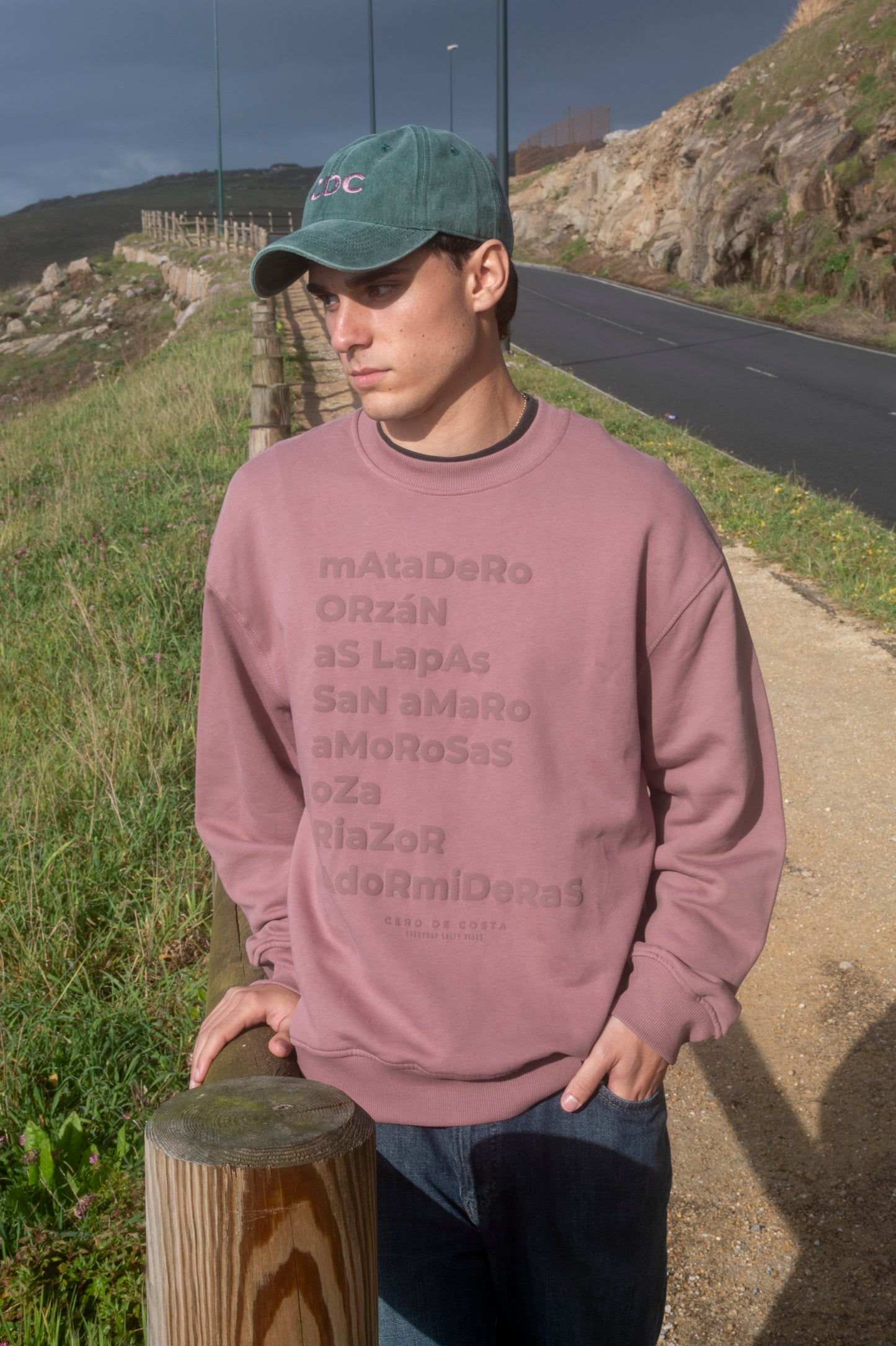 PINK/MAROON SWEATSHIRT "A CORUÑA"