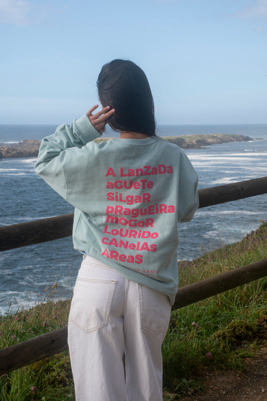 SUDADERA CELESTE/FUCSIA "PONTEVEDRA"