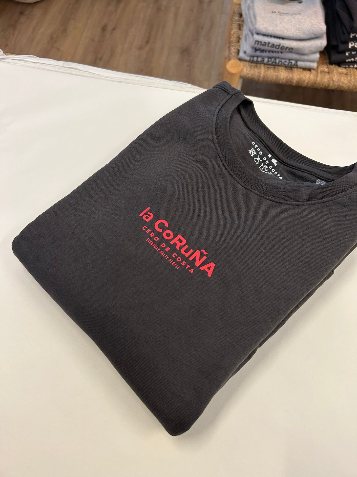 SUDADERA KIDS LA CORUÑA ANTRACITA/ROJA