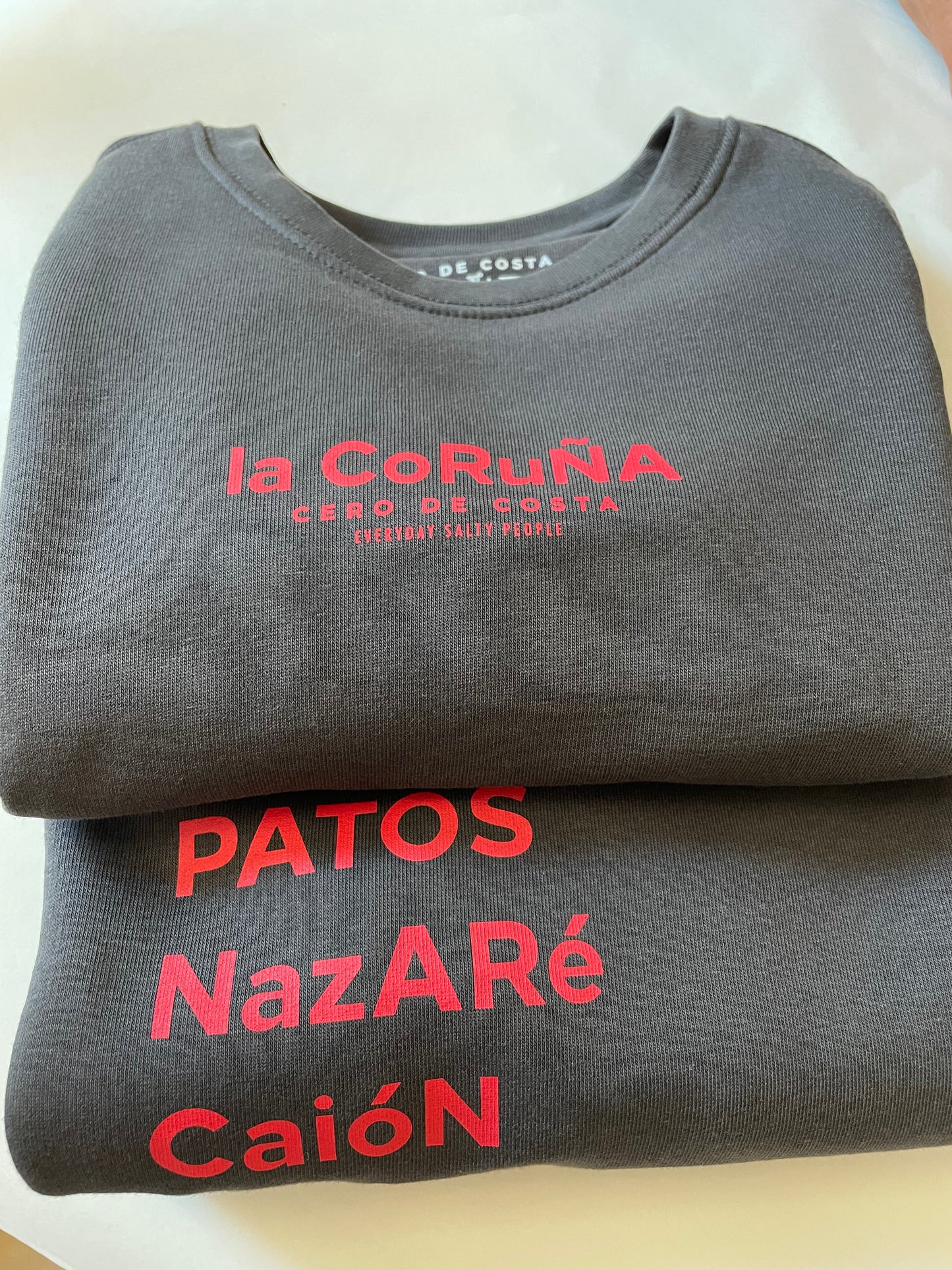SUDADERA KIDS LA CORUÑA ANTRACITA/ROJA