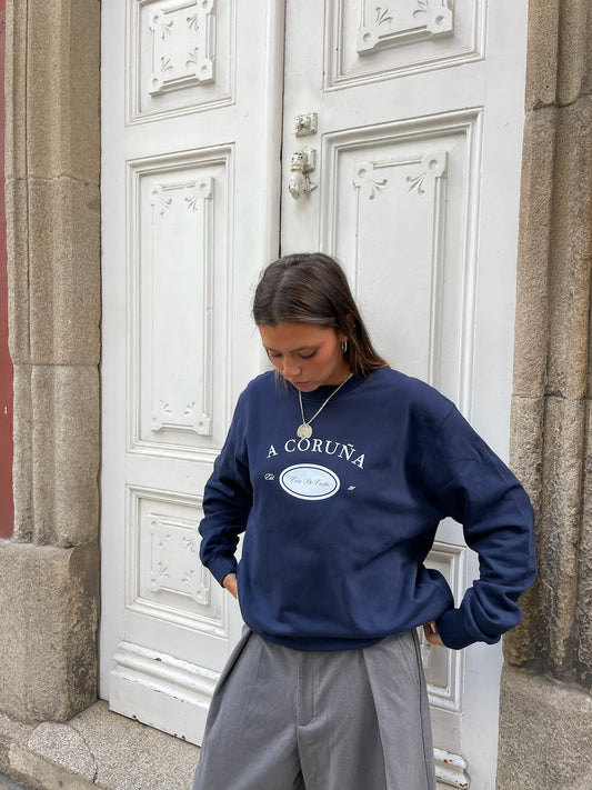 SUDADERA MARINO/SC "A CORUÑA FOTO SUPERKARMEN"
