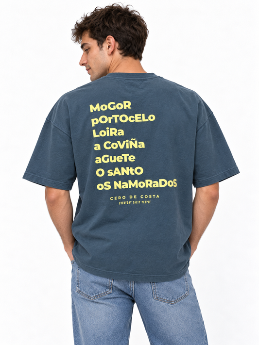CAMISETA ANTRACITA/AMARILLO "MARÍN"